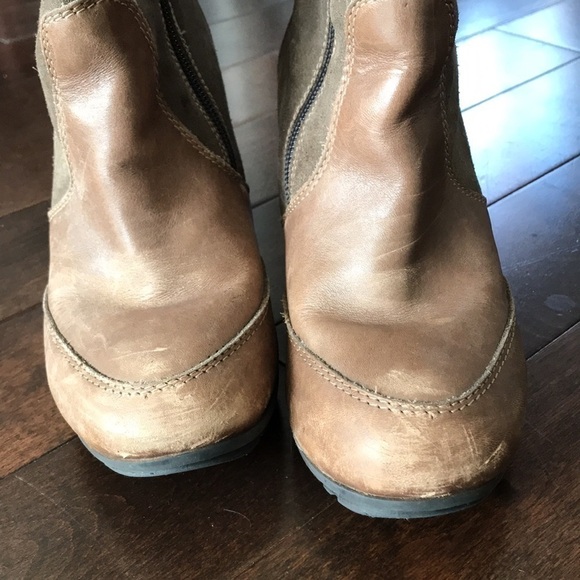PAJAR Couture Collection Fur Trimmed Suede & Leather Heeled Boots Size 7.5 - Picture 5 of 13